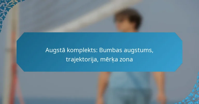 Augstā komplekts: Bumbas augstums, trajektorija, mērķa zona